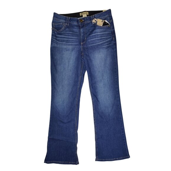 Democracy Ab Solution Itty Bitty Boot Cut High Rise Medium Wash Jeans 14 NWT 34" - Picture 1 of 8